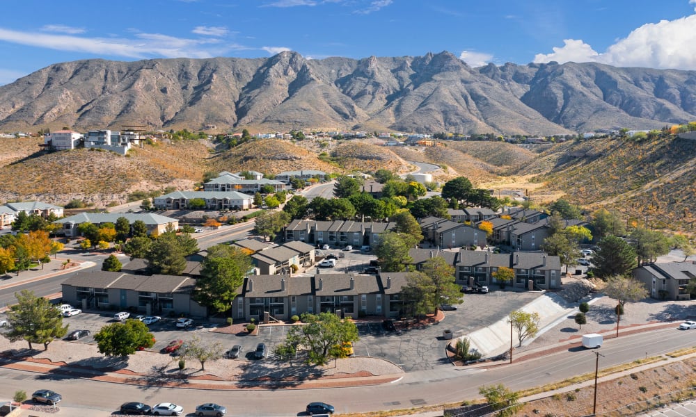 Aerial view at Double Tree Apartments in El Paso, Texas