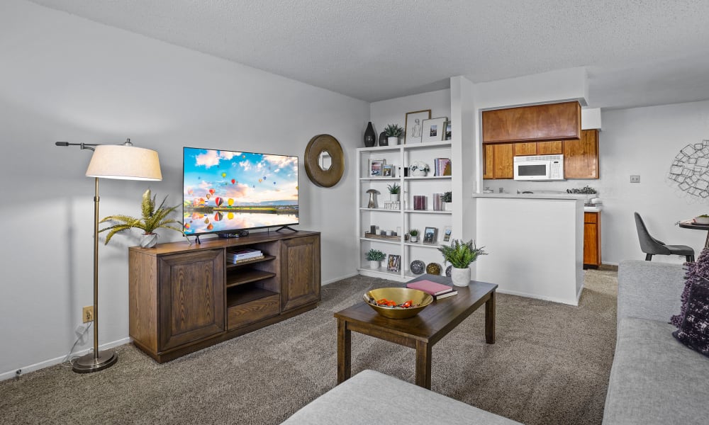 Living room at Double Tree Apartments in El Paso, Texas