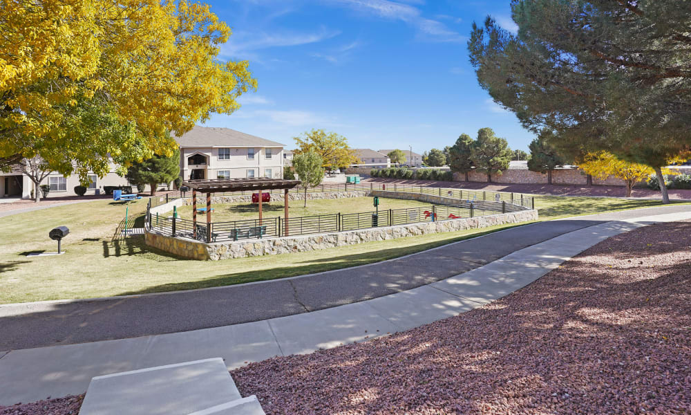 Dog park at The Patriot Apartments in El Paso, Texas