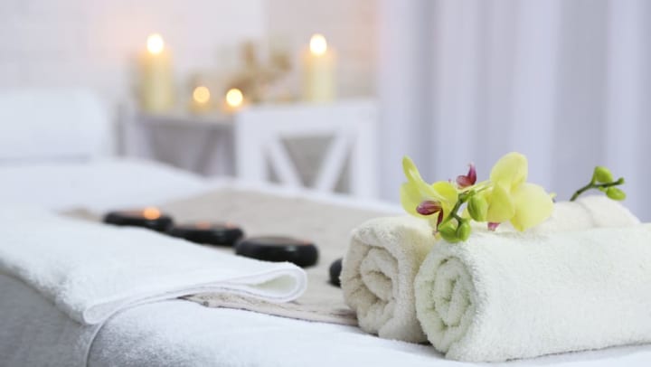 Spa supplies at Escape Day Spa near Anatole on Briarwood in Midland, Texas