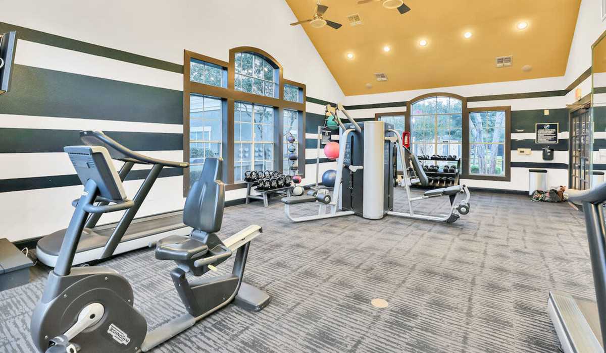 Fitness center at The Fuse at Park Row in Houston, Texas