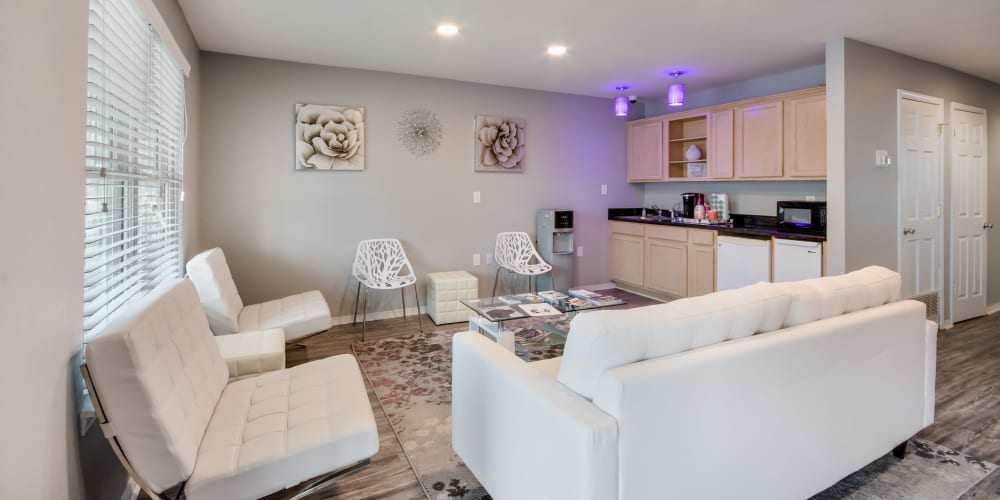 Spacious community living area at Garland Square in Norman, Oklahoma