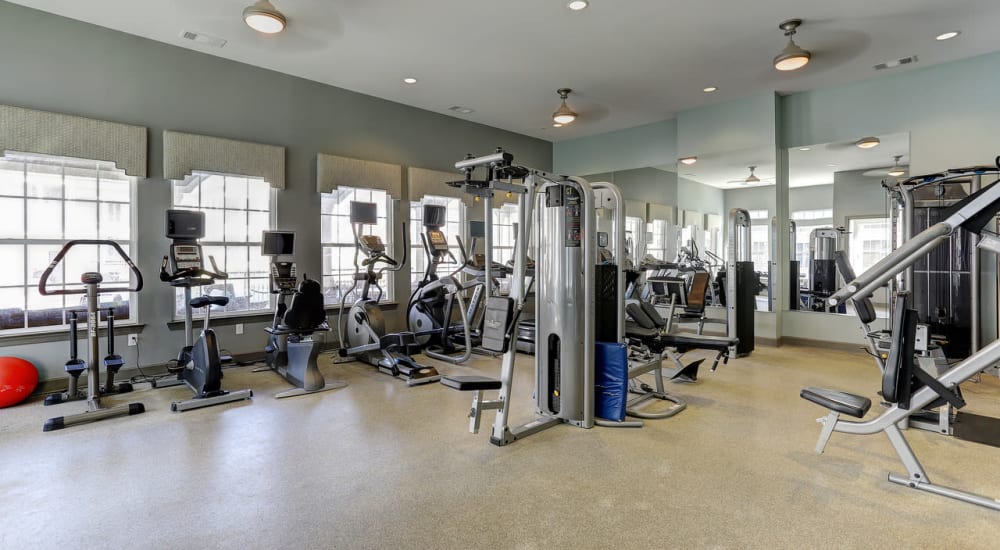 Large fitness center at Deerfield at Providence in Mt. Juliet, Tennessee