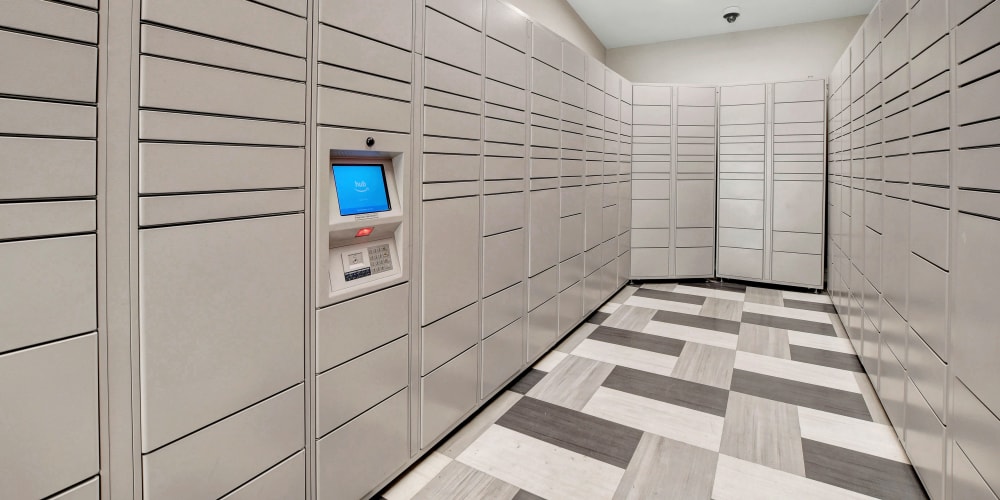 Package lockers at Eagle Trace Apartments in Las Vegas, Nevada
