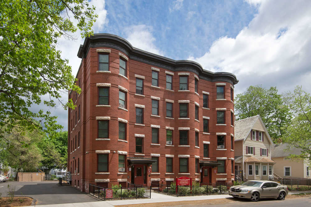 Apartment building at Cross Town Corners in Springfield, Massachusetts