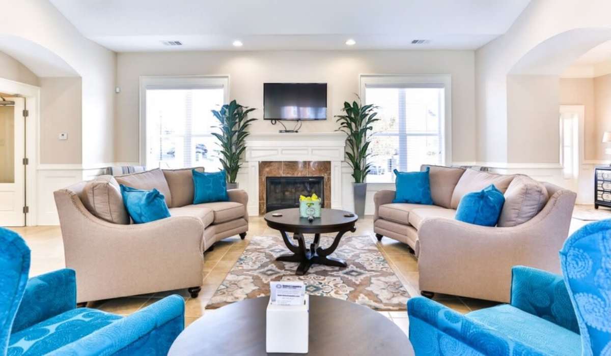 Living room with premium features at Palisades at Stones Bay in Sneads Ferry, North Carolina