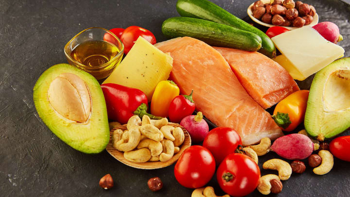 Assortment of healthy foods