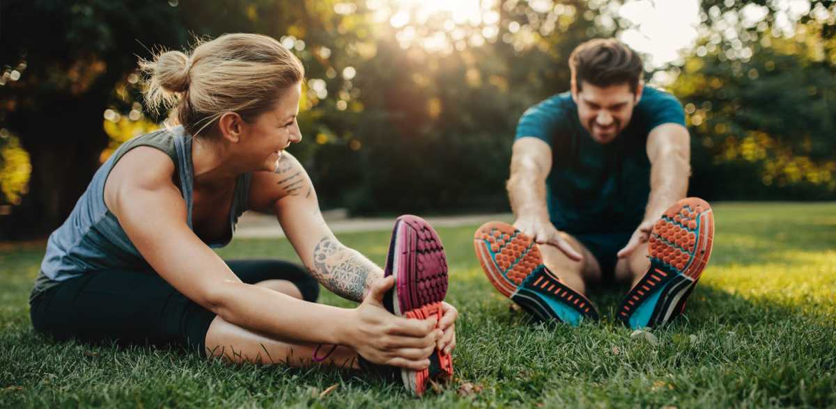 Enjoying exercise outdoors at Elevations One, Woodbridge, Virginia