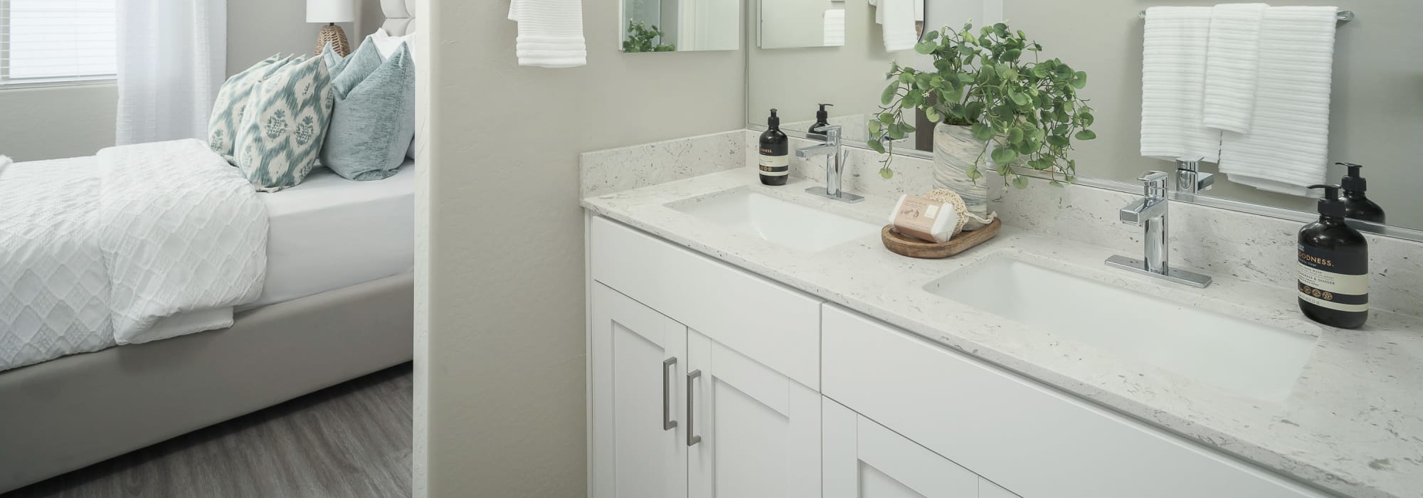 Master bathroom at TerraLane at Canyon Trails South in Goodyear, Arizona