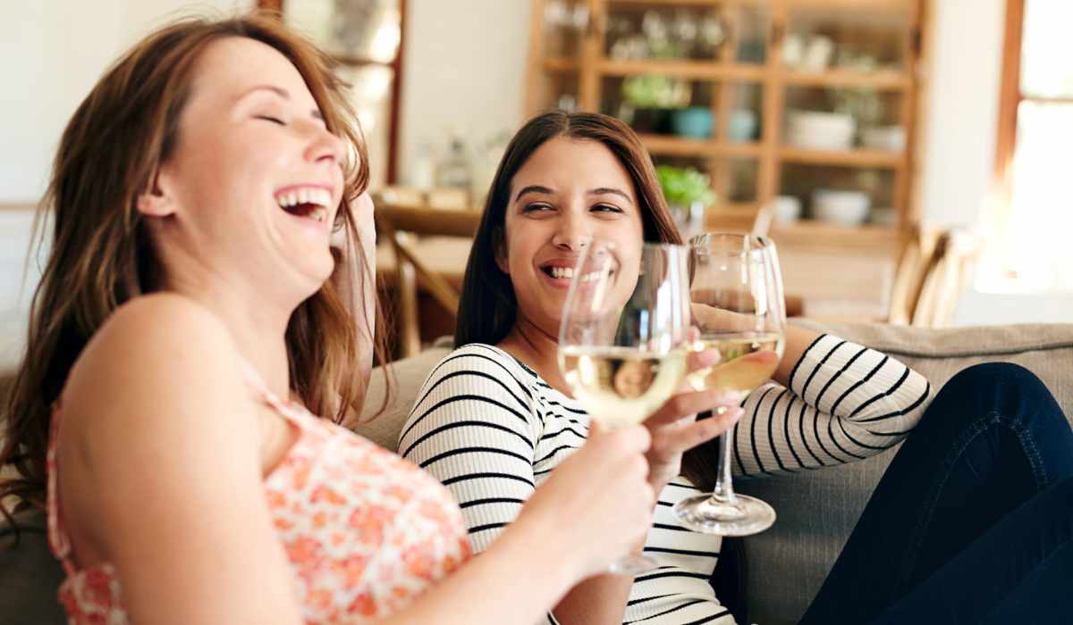 Residents chilling in their living room at Napa Creek Terrace in Napa, California