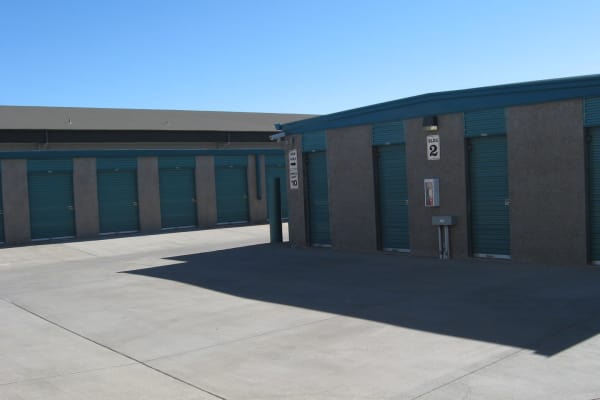 Sample containers at Budget Mini Storage in Prescott Valley, Arizona