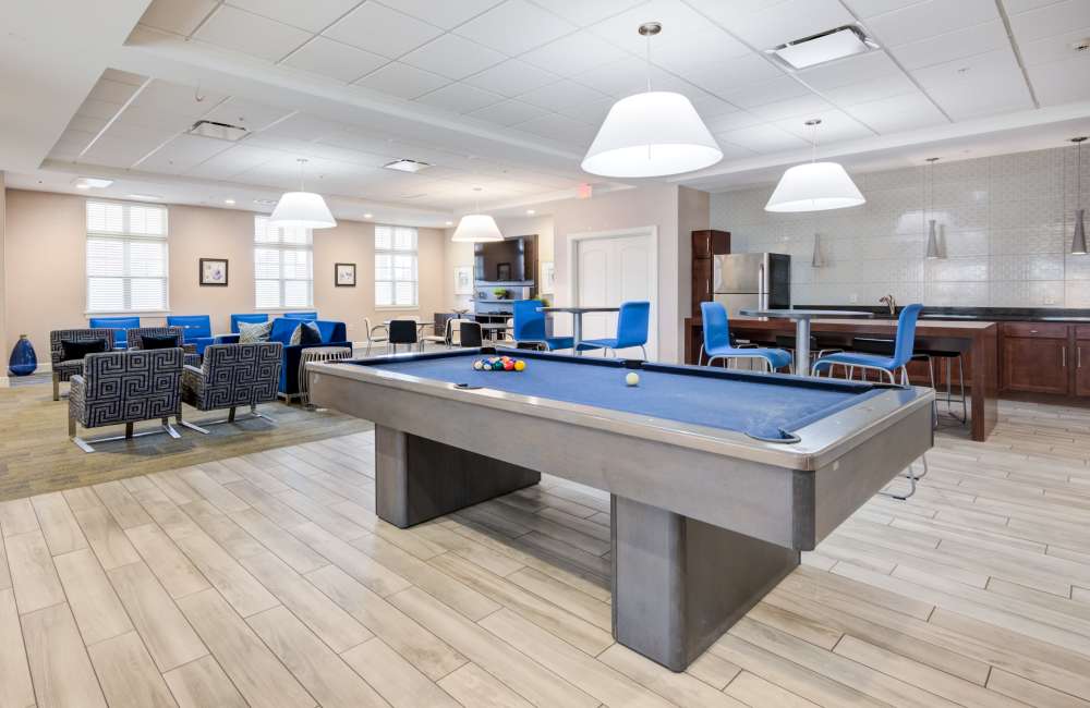 Billiard table at Gateway Landing on the Canal in Rochester, New York
