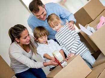 Family packing up their belongings to store at Metro Self Storage in Line Lexington, Pennsylvania