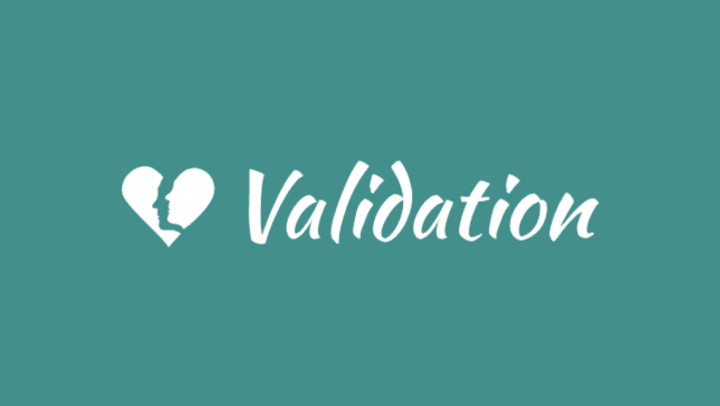 Validation logo on a teal background