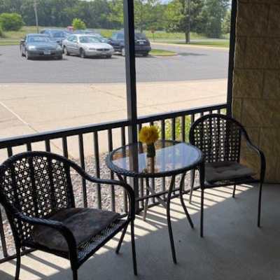 Patio at Meadows on Fairview in Wyoming, Minnesota