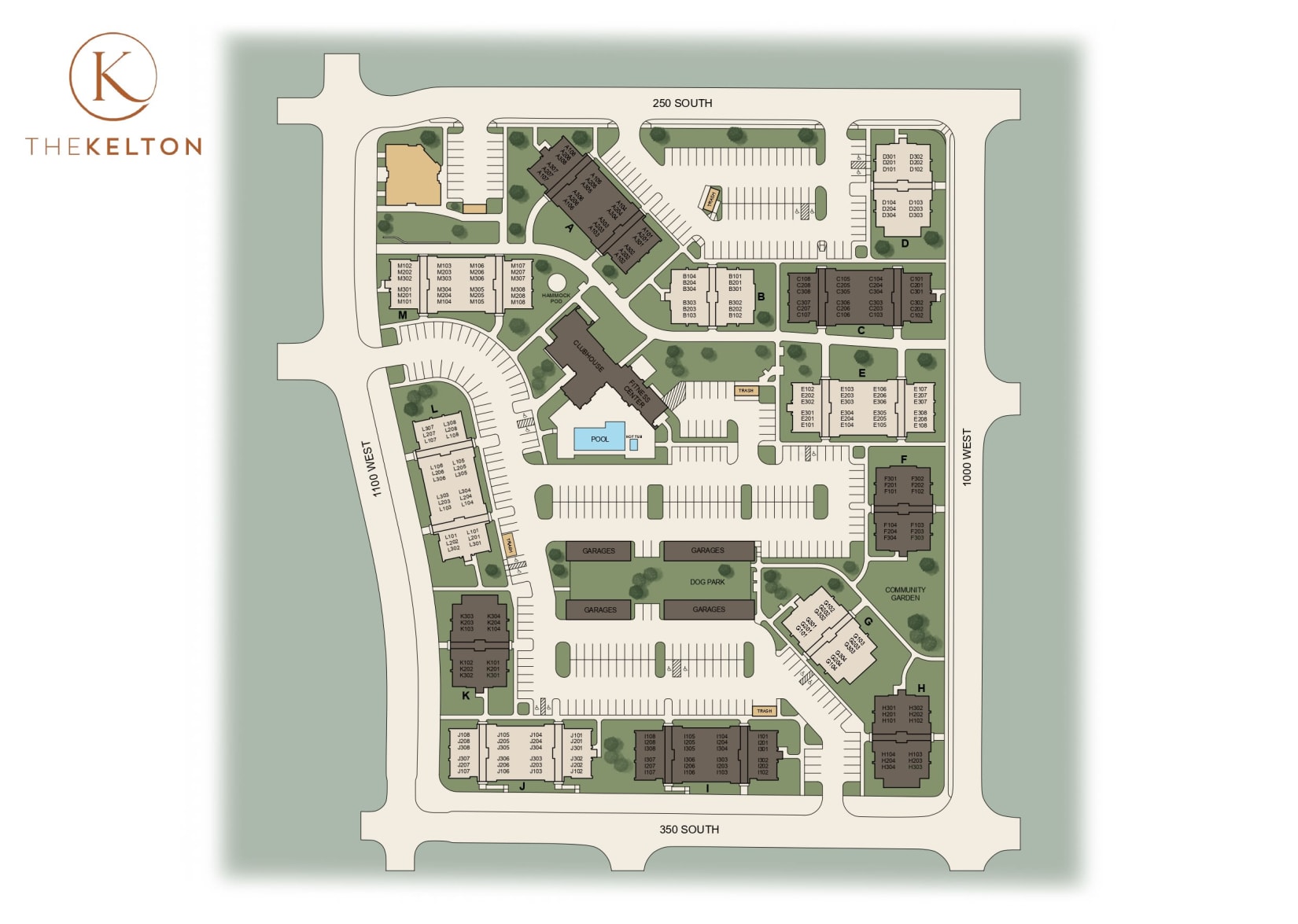Community map of The Kelton Apartments in American Fork, Utah