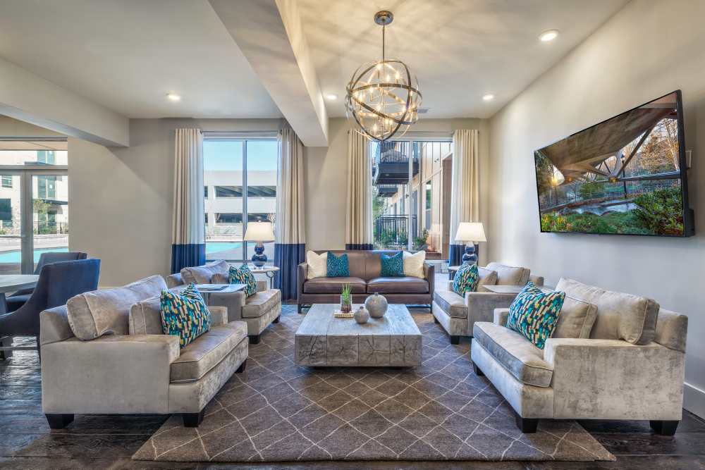 Clubhouse lounge area at South Ridge in Greenville, South Carolina  
