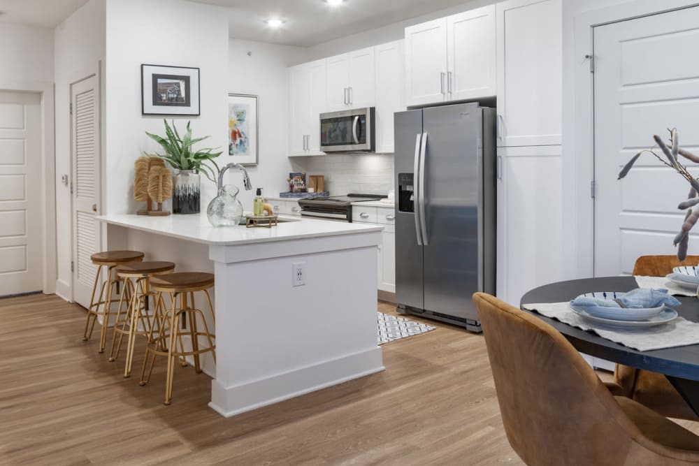 Kitchen in an apartment at The Collins | Apartments in Charlotte, North Carolina