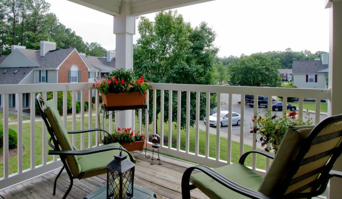 A covered porch at Rockwood Park, North Chesterfield, Virginia