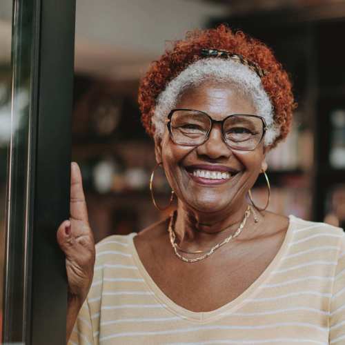 Happy resident at The Villas at Rowland Heights in Rowland Heights, California