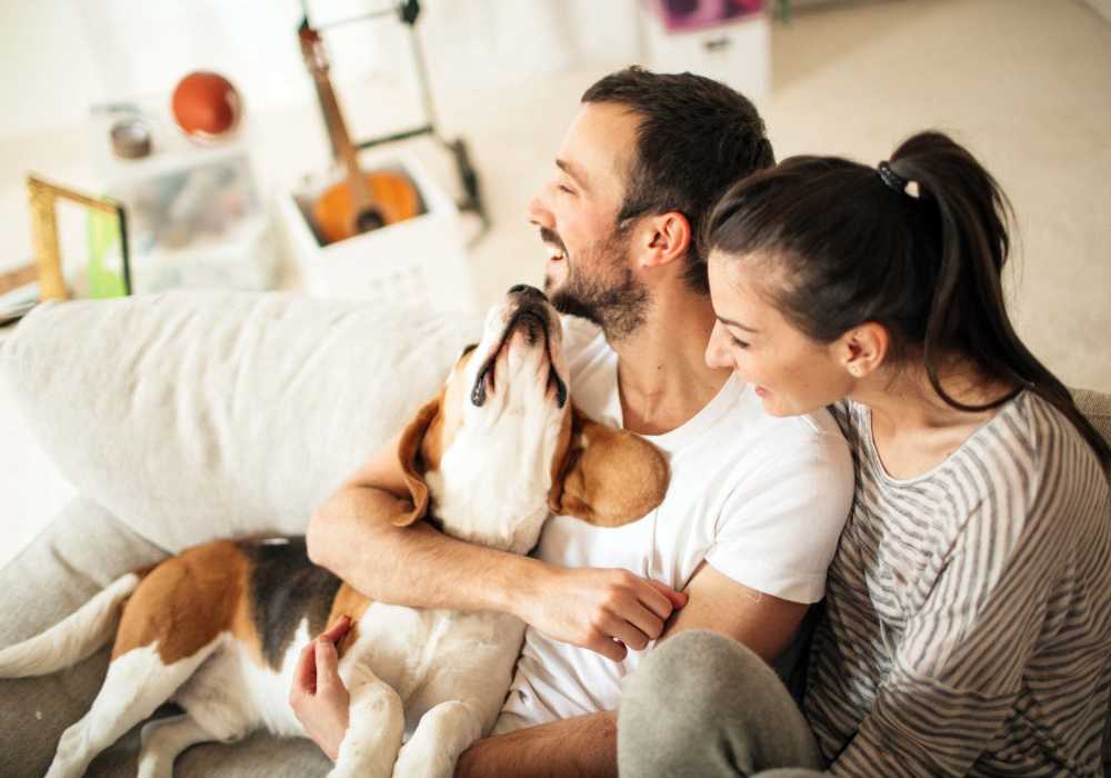 A cute family in their living room at Silo Creek Apartments in Lafayette, Louisiana