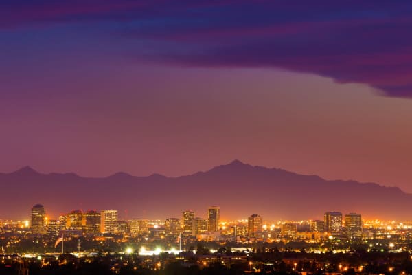 skyline view of city near TerraLane at Canyon Trails South in Goodyear, Arizona