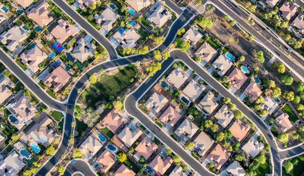 Aerial view of neighbourhood in Naranja, Florida 