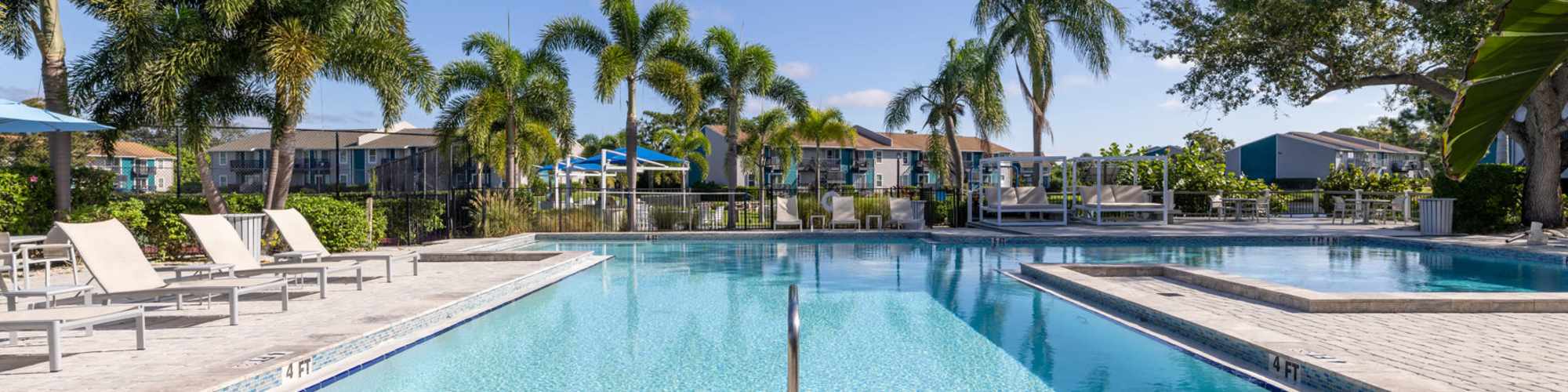 Pool area at Amenities at Trellis at the Lakes in St. Petersburg, Florida