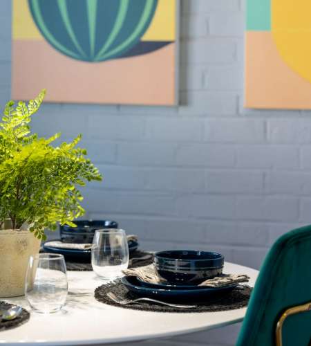 A dining table