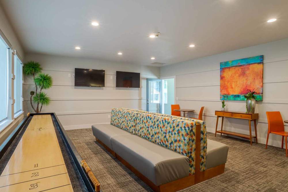 Game room at The Park at Cooper Point Apartments in Olympia, Washington