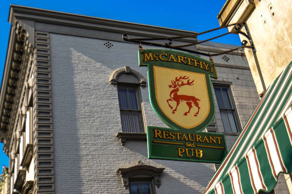 Residents meeting up for a glass of wine and a tasty meal near Valley Park in Bethlehem, Pennsylvania