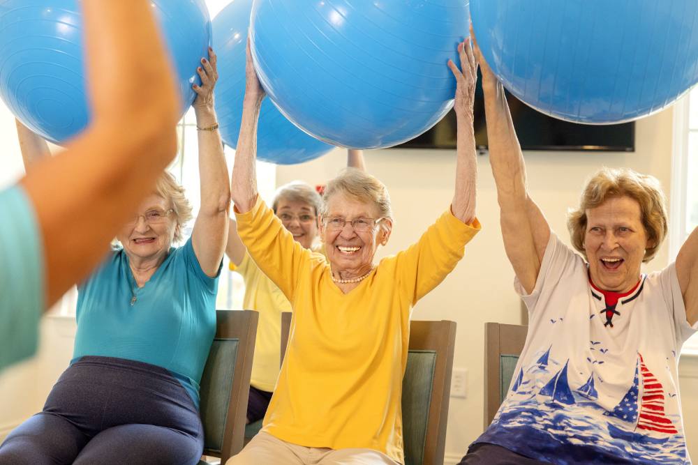 Residents being active at Glenncrest at Johns Creek in Johns Creek, Georgia