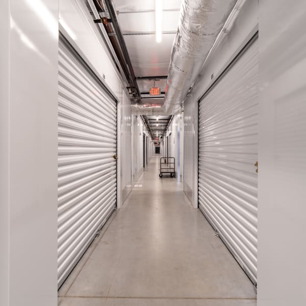 Indoor storage units at StorQuest Express Self Service Storage in Sacramento, California