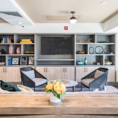 Flat screen TV in Clubhouse 