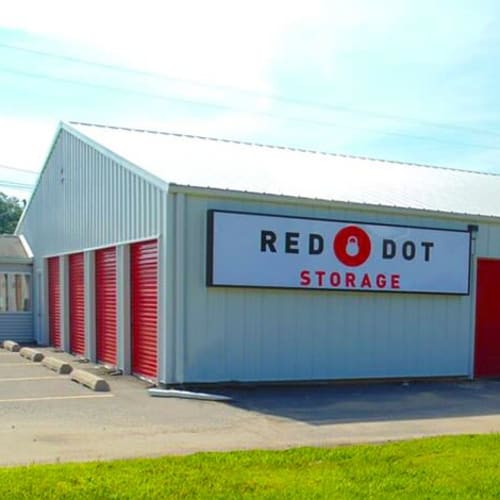 Outdoor storage units at Red Dot Storage in Wichita, Kansas