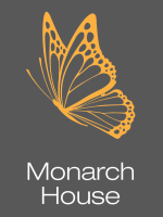 Monarch House logo for our memory care community at Village at Belmar