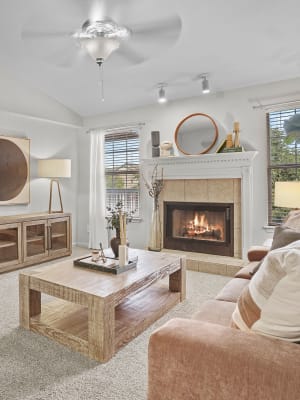 Living room at Villas at Stonebridge in Edmond, Oklahoma