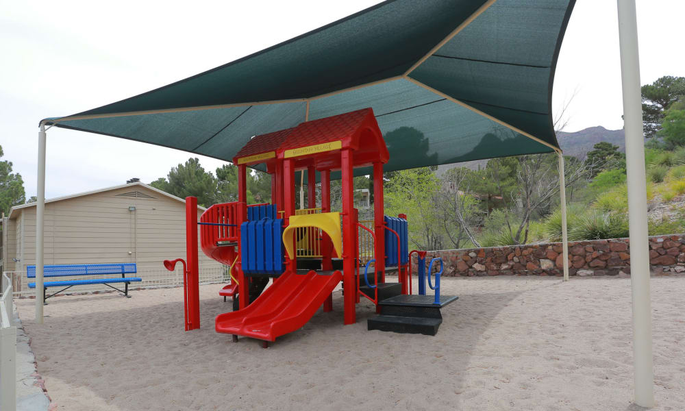 A community playground near Mountain Village in El Paso, Texas
