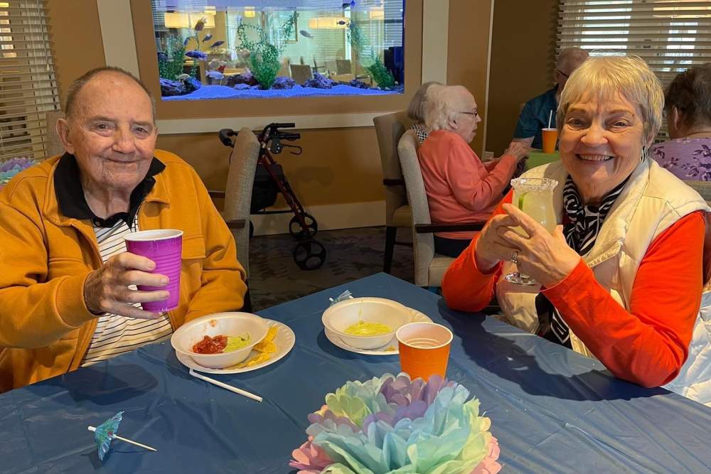 Everyone is happy at our daily happy hour at Legacy Living Defiance in Defiance, Ohio