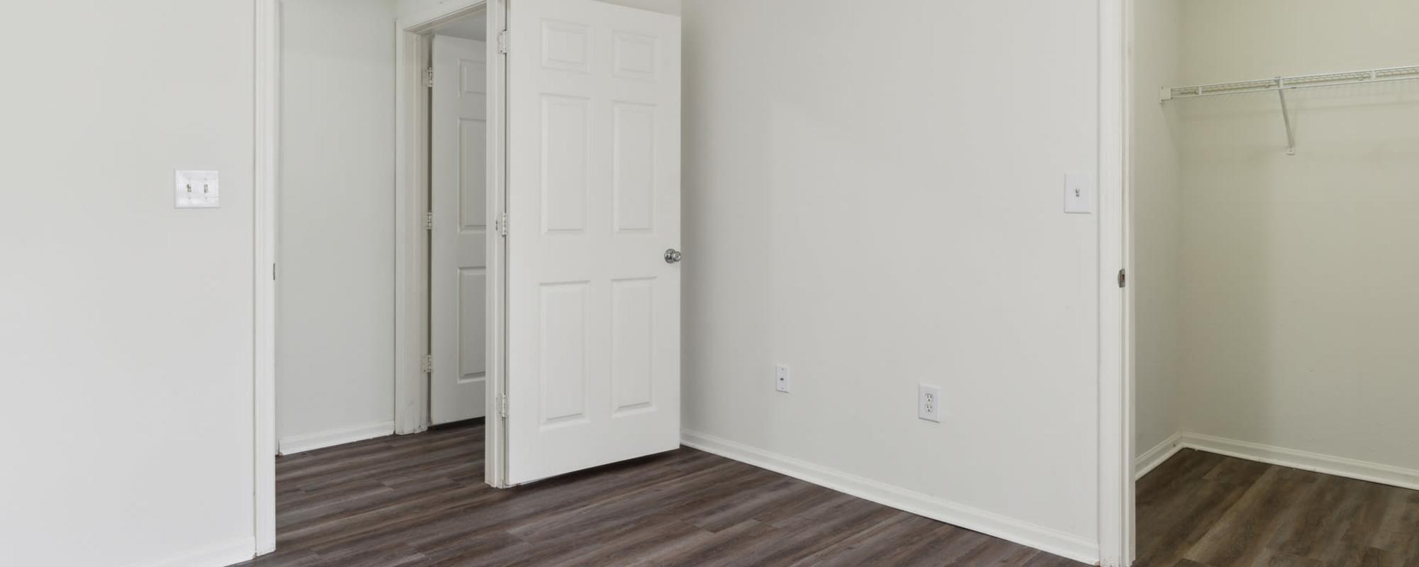 Empty living space in an apartment at Walden Pond Apartments in High Ridge, Missouri
