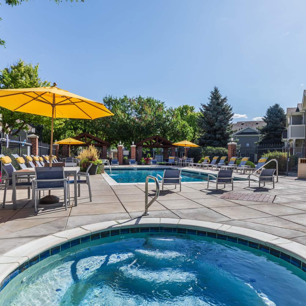 Hot tub at The Dakota at Governors Ranch in Littleton,Colorado