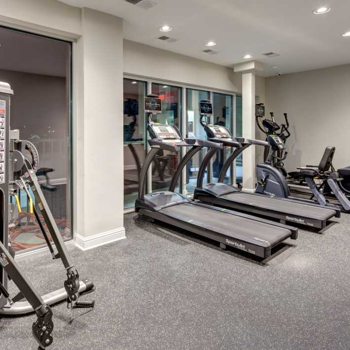 Fitness center at East Beach Marina, Norfolk, Virginia
