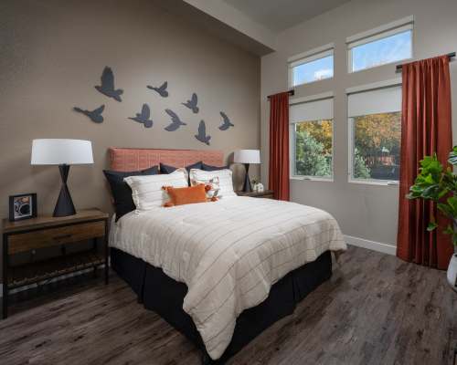 Spacious bedroom at Ladera Apartments in Mountain View, California