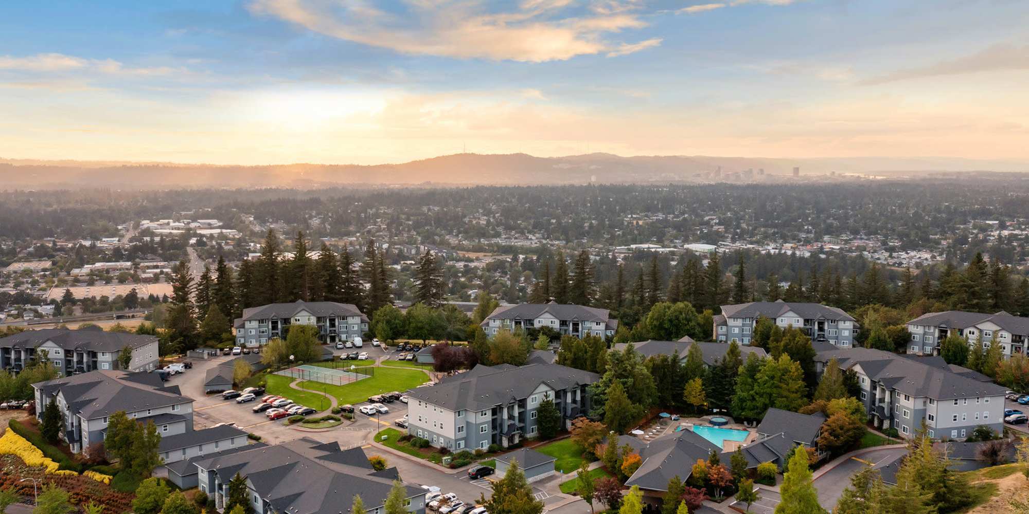 Aerial view of Altamont Summit Apartment Homes in Happy Valley, Oregon