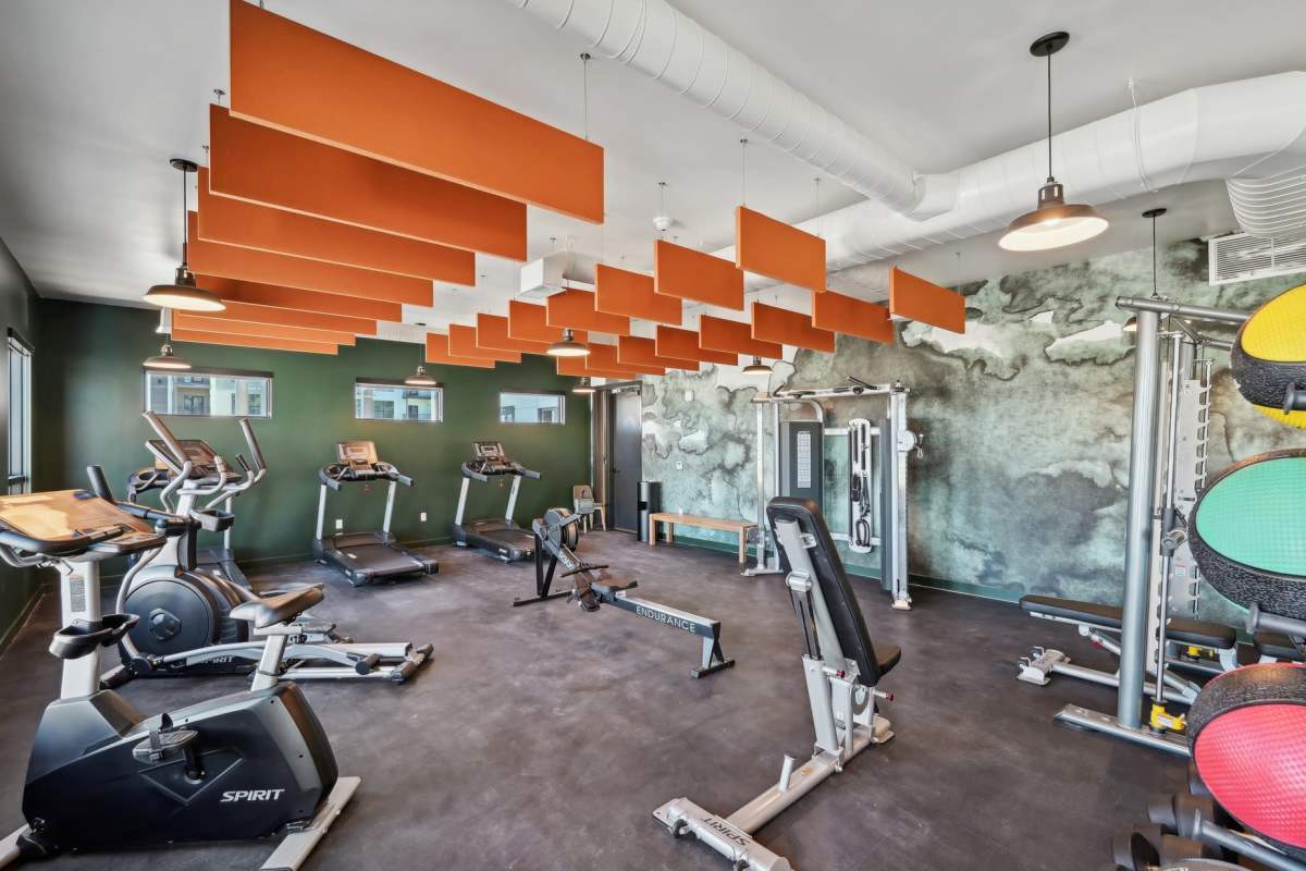 View amenities including a fitness center at Linden Hill in Magna, Utah