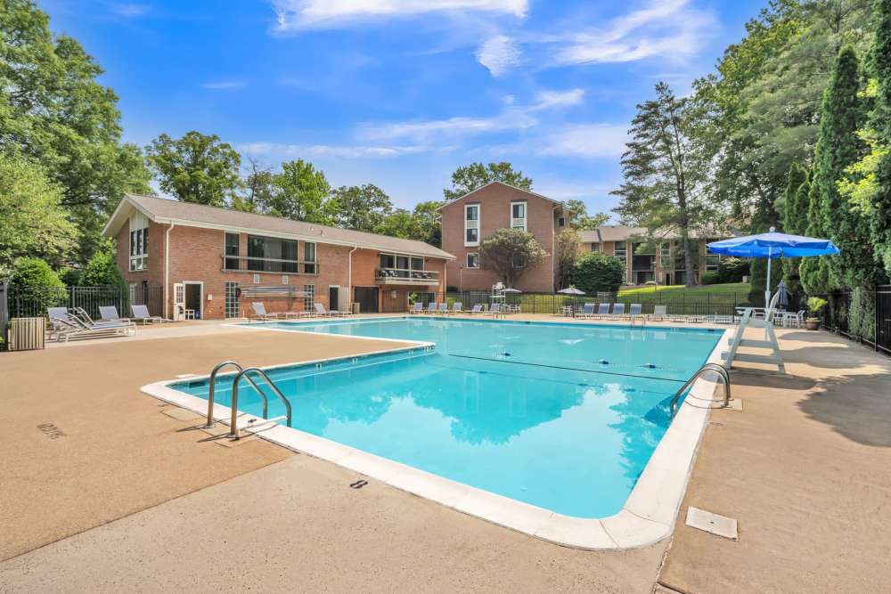 Pool and sundeck at Eagle Rock Apartments at West Springfield in Springfield, Virginia