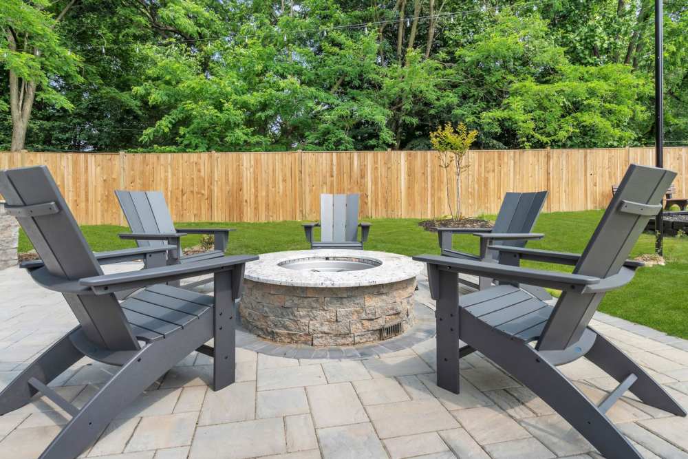Fire pit for residents at Eagle Rock Apartments at Bel Air North in Forest Hill, Maryland