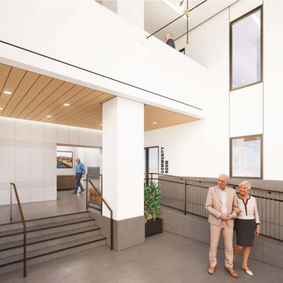 Community apartment interior view at 570 Washington in New York, New York