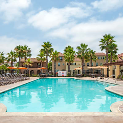 Swimming pool at Gateway Village in San Diego, California