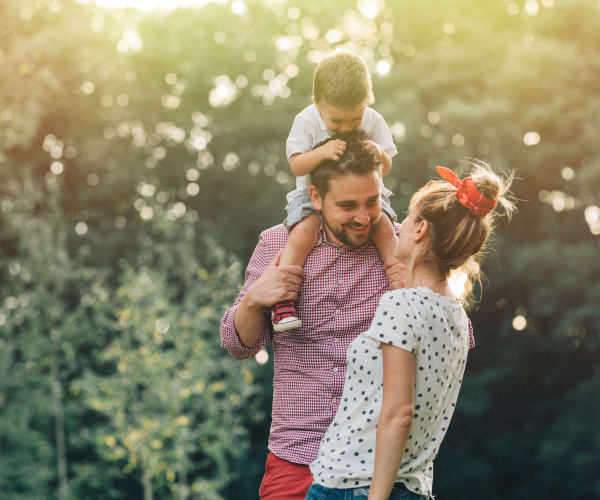 A family spending time in a park near Capeharts East in San Diego, California